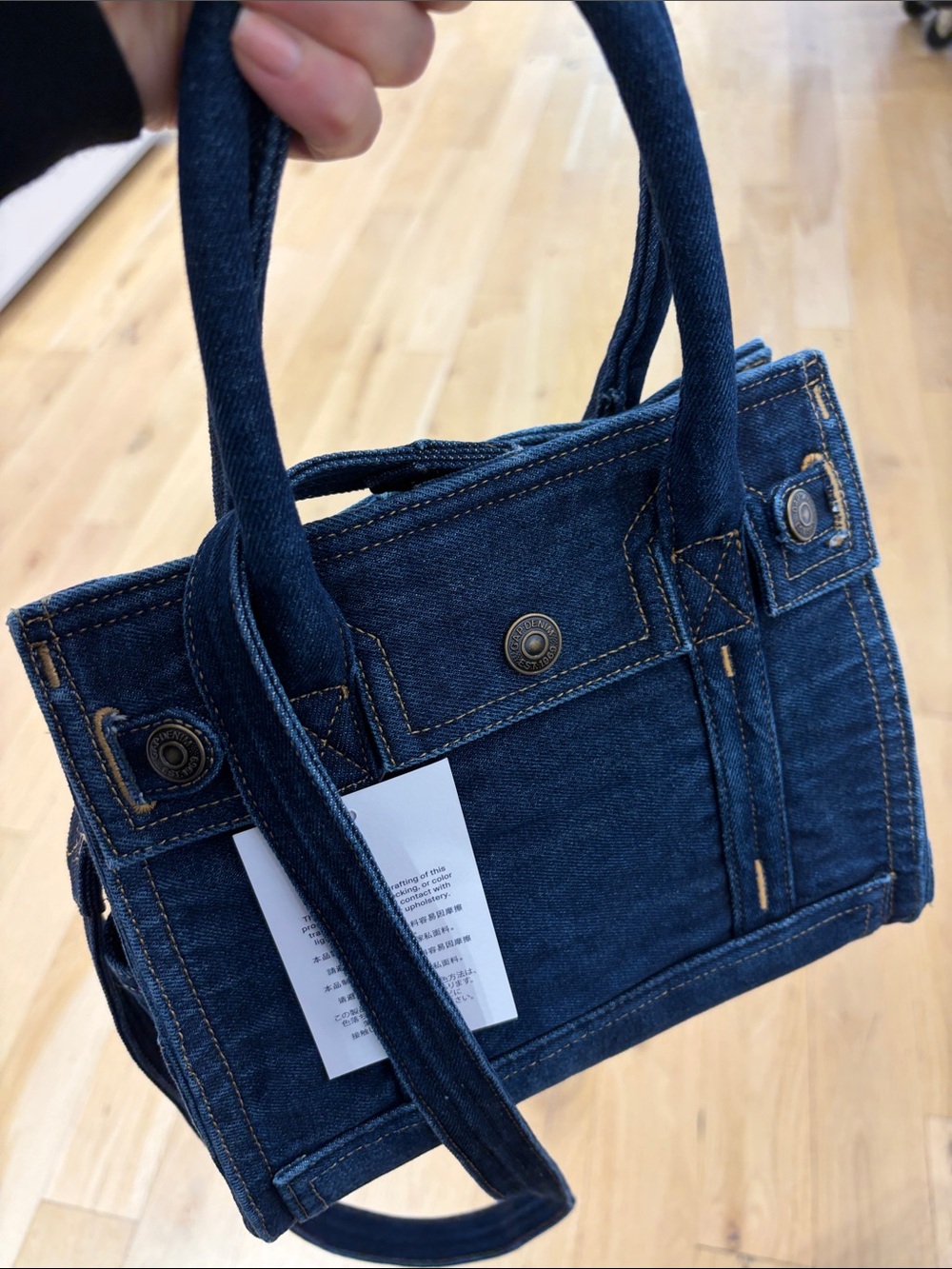 NWT GAP Denim 5 pocket small tote bag - Dark Blue